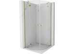 Mexen Mist Cabina Doccia Semicircolare A Battente 80 X 80 Cm, Trasparente, Oro - 8A33-080-080-50-00