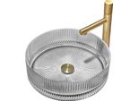 Mexen Eiva Lavabo In Vetro Da Appoggio 39 X 39 Cm, Grigio - 24163966