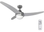 Ventilatore Da Soffitto Modello Egeo Cromo Potenza: 60W Pale: ø122Cm Con Telecomando Edm