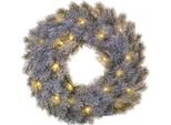 Emos DCTW15 Decorazione A Led - Corona Dell'avvento, 40 Cm, 2X Aa, Per Interni, Bianco Caldo, Timer