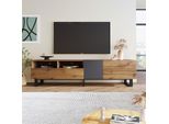 Fortuna Lai Tv Lowboard, Tavolo Tv, Mobile Tv, Mobile Tv, Mobile Tv, Tavolo Tv, Mobile Tv, Lavagna Tv, Ufficio, Studio, Soggiorno Effetto Legno
