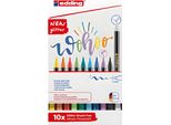 Edding 4-1340-10-4 Edding 1340 Glitzer Brush-Pens Farbsortiert, 10 St.