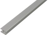 Alberts 030814 Profilo Ad H, Autobloccante, Alluminio, Anodizzato Argento, 1000 X 19,5 X 30 Mm