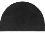 Vidaxl Zerbino Nero Semicircolare 40X60 Cm In Fibra Di Cocco, Con Inserti In Tessuto