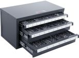 Armadio Dispenser Per Punte Da Trapano Vevor, Armadio Organizzatore Per Punte Da Trapano Con Tre Cassetti Dalla A Alla Z, Armadio Organizzatore Per Punte Da Trapano In Acciaio Con Etichette, Contenitore Dispenser Per Punte Da Trapano Impilabile
