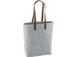 Bagbase - Borsa Della Spesa "Premium"", Feltro BC5412 (Taglia Unica) (Grigio Screziato/Marrone Chiaro)"