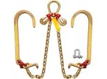 Briglia A Catena A V G80 Da 5/16"×2' Con 2 Gambe E Ganci A J E A T Grandi Da 15"" - Robusta Briglia A Catena A V G80 Con 2 Gambe E Ganci A J E A T Grandi Da 15"""