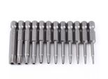 12Pcs 1/4 Pollici Gambo 50 Mm S2 Acciaio Magnetico Testa Cacciavite A Stella Bit Set T5-T40