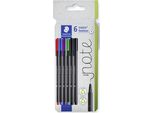Staedtler Fineliner Triplus Rpp 334 C6 Sort 6St