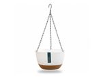 Vaso Per Piante Di Fiori Appesi, Fioriera Appesa, Cesto Appeso A Doppia Catena, Bacino Automatico Di Assorbimento Dell'acqua, Vaso Per Piante Appese