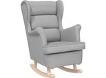 Vidaxl Poltrona A Dondolo Grigio Nuvola 74X90X102 Cm Tessuto