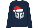 Star Wars: The Mandalorian - T-Shirt Unisex Uomo/Donna, Design Natalizio, Manica Lunga TV26349 (Xxl) (Navy)