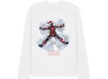 Deadpool - T-Shirt Unisex Uomo/Donna, Design Natalizio, Manica Lunga TV26341 (M) (Bianco)