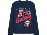 Star Wars: The Mandalorian - T-Shirt Unisex Uomo/Donna, Design Natalizio, Manica Lunga TV26342 (Xxl) (Navy)