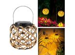 Inf Lampada Solare Da Giardino - Lanterna Led Decorativa Per Patio E Sentieri Luci Bianche Calde