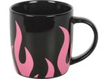 Something Different - Tazza Da Caffè, Fiamme SD10632 (Taglia Unica) (Rosa/Nero)