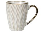 Collezioni Siaki Queen 370 Ml In Ceramica Bianco/Oro 11 Cm X 12,5 Cm X 8,7 Cm