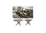 Vicco Esstisch Loyd Eiche Rustikal Schwarz 120 X 76,5 Cm Ausziehbar