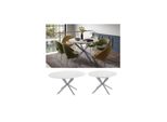 Vicco Esstisch Loyd Weiß Grau 120 X 76,5 Cm Ausziehbar