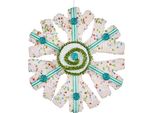 Decorazione Natalizia Fiocchi Di Neve Blu 17 X 6 X 17 Cm Bianco Verde
