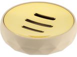 Tendance Portasapone Beige Oro Plastica 10,5X10,5X2,5 Cm Decorazione Bagno
