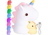 Luce Notturna In Silicone Unicorno Led Rgb