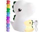 Luce Notturna In Silicone Dinosauro Led Rgb