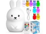 Luce Notturna In Silicone Rabbit Led Rgb