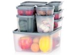 Set Di 10 Contenitori Da Cucina In 8 Misure, Lavabili In Lavastoviglie/Congelatore