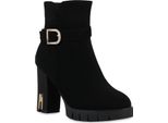 Van Hill Stivaletti Classici Leggermente Foderati Da Donna Scarpe Con Fibbie 841319, Colore: Nero, Taglia: 37