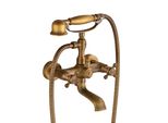Miscelatore Vasca Circe Oro Vecchio Ottone Spazzolato Retro Lauferi