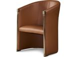 Poltrona Design 1 Posto Pelle Tessuto Lusso Marrone Poltrona Televisione Monoposto Nuovo
