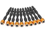 10Pcs Magnetic Collar Screwdriver Bits PH2 Cross Electric Power Driver Bit 1/4In Hex Shank