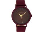 Quarzuhr OOZOO C10584, rot (bordeaux), Armbanduhren, Damen, Quarzuhr, Armbanduhr, Damenuhr, Lederarmband
