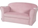 Divano Per Bambini Roba "Lil Sofa"" Con Braccioli, Comodo Divano Per Bambini Rivestito In Tessuto Di Velluto Rosa"