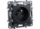 Presa Di Corrente 2P + E Francese. Sistema Nero Niloe Step