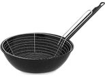 Padella Con Cestello Vaello In Acciaio Smaltato Nero (Ø 28 Cm)