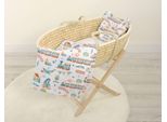 Trapunta Imbottita E Cuscino Sagomato Teddy Bear - Set Da 2 Pezzi. - Treno Turchese