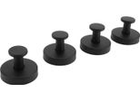4 Pezzi Ganci A Ventosa In Acciaio Inox Resistenti All'acqua Per Asciugamani A Ventosa Per Bagno Cucina Nero
