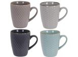 Tazze In Ceramica Dai Colori Pastello, 4 Tazze Da 300 Ml In Confezione Regalo
