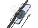 Borofone BQ18 Energy 3In1 15W Caricabatterie Induttivo Wireless Qi, Nero