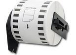 Nastro Qoltec Per Brother DK-22205 | 62 Mm X 30,48 M | Stampa Bianca/Nera | Rullo Con Impugnatura