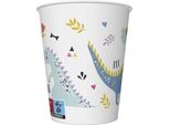 Dinosaurier Bicchiere Di Carta Per Feste Dino 250Ml 8 Pz.