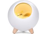 Habarri | Luce Notturna Per Bambini - Lampada Notturna Con Gattino - Per La Stanza Dei Bambini - Bianco - Con Ricarica Micro Usb