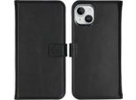 Custodia Per Iphone 15 Plus - Vera Pelle - Selencia Flip Flap - Nero