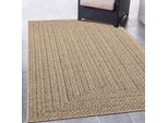 Tappeto Per Interni Ed Esterni In Iuta Dal Look Moderno Beige/Marrone Dimensioni - 120 X 170 Cm