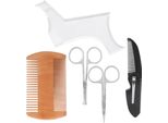Strumento Per Modellare La Barba, Modello Per Modellare La Barba, Set Per La Cura Della Barba, Set Di Strumenti Per Lo Styling Della Barba, Pettine Pieghevole Per Modellare La Barba, Forbici Per Modellare La Barba