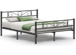 Letto Matrimoniale Vasagle, Struttura Letto, Letto In Metallo, Adatto Per Materasso 200 X 160 Cm, Letto Per Ospiti, Facile Da Montare, Per Stanze Piccole, Nero