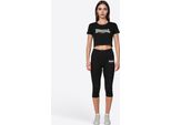 Set T-Shirt E Leggings Donna Ixworth Nero/Bianco M Lonsdale
