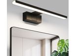 Zmh Led Luce A Specchio 40CM 8W Luce A Specchio Nera IP44 Lampada Da Parete Moderna Neutra Bianca 4000K Luce A Parete Per Cantina Cucina